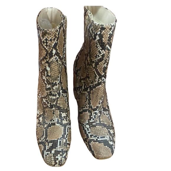NWOB Lulu’s My Generation Tan Snake High Heel Mid-Calf Boots *SIZE: 8 - Picture 8 of 8